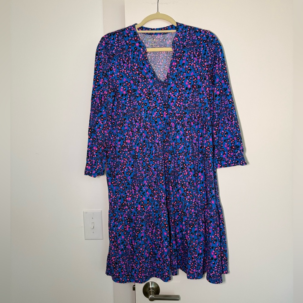 EUC Lilly Pulitzer Alaina Dress - Blue Flare Growl and Prowl